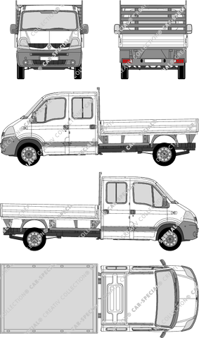 Renault Master, pianale, L3H1, Doppelkabine (2007)