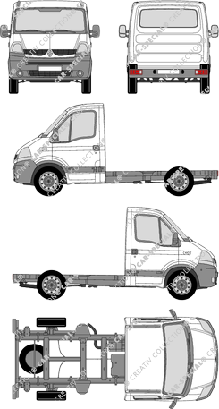 Renault Master, Telaio per sovrastrutture, L1H1, Einzelkabine (2007)