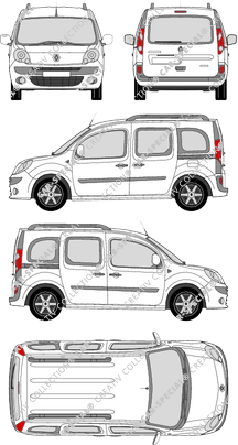 Renault Kangoo, Hochdachkombi, Rear Flap, 2 Sliding Doors (2008)