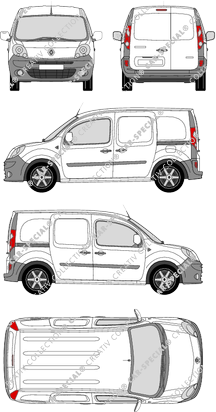 Renault Kangoo Rapid, Rapid, Kastenwagen, Rear Wing Doors, 2 Sliding Doors (2008)