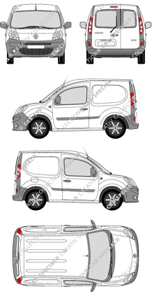 Renault Kangoo Rapid, Rapid Compact, furgone, vitre arrière, Rear Wing Doors (2008)