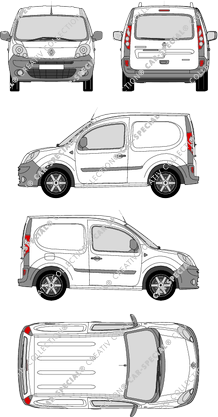Renault Kangoo Rapid, Rapid Compact, van/transporter, rear window, Rear Flap (2008)