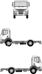 Renault Premium 2 Einstiegstufen, 2 Stufen, Fahrgestell für Aufbauten, Fahrerhaus kurz 1,6 m (2008)