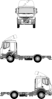 Renault Premium 2 Stufen mit Windfang, 2 Stufen mit Windfang, Fahrgestell für Aufbauten, Fahrerhaus lang 2,2 m (2008)