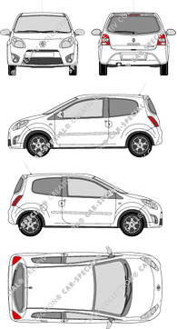 Renault Twingo Hatchback, 2009–2014 (Rena_315)