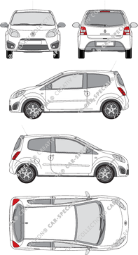 Renault Twingo Kombilimousine, 2009–2014 (Rena_316)