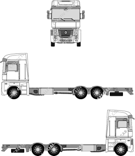 Renault Magnum 3 essieux, Châssis pour superstructures, 3-Achser (2009)