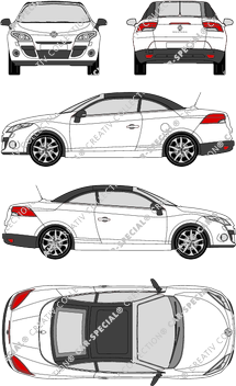 Renault Mégane Coupé-Cabriolet Descapotable, 2010–2012 (Rena_385)