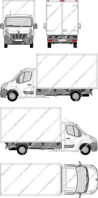 Renault Master, Box bodies, L3H1, single cab (2010)