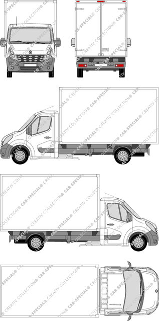 Renault Master, Corps de boîte, L3H1, cabine Solo (2010)