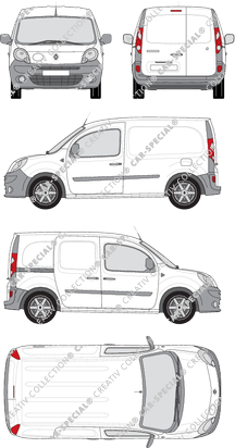 Renault Kangoo Z.E., van/transporter, Rear Wing Doors, 1 Sliding Door (2012)