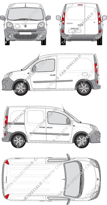 Renault Kangoo Z.E., furgone, Rear Wing Doors, 1 Sliding Door (2012)