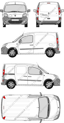 Renault Kangoo Z.E., van/transporter, Rear Flap, 1 Sliding Door (2012)