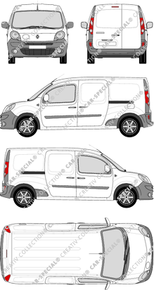 Renault Kangoo Z.E., Maxi, van/transporter, Rear Wing Doors, 2 Sliding Doors (2012)