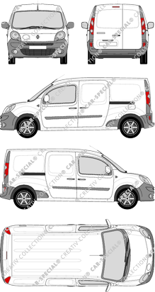 Renault Kangoo Z.E., Maxi, furgone, Rear Wing Doors, 2 Sliding Doors (2012)