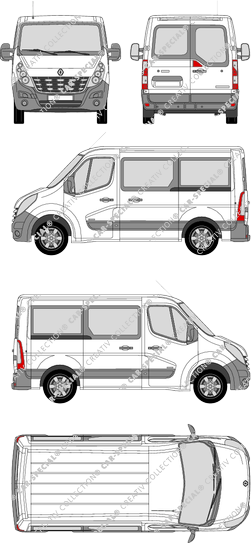Renault Master, microbús, L1H1, 2 Sliding Doors (2010)