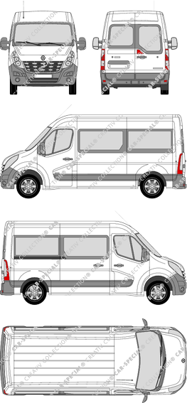 Renault Master, minibus, L2H2, 1 Sliding Door (2010)