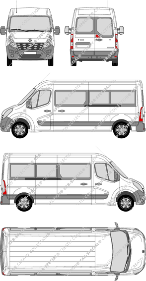 Renault Master, minibus, L3H2, 2 Sliding Doors (2010)