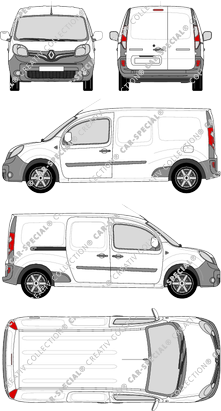 Renault Kangoo Rapid, Rapid Maxi, furgone, Rear Wing Doors, 1 Sliding Door (2013)