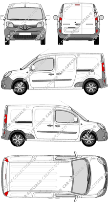 Renault Kangoo Rapid, Rapid Maxi, van/transporter, Rear Wing Doors, 2 Sliding Doors (2013)