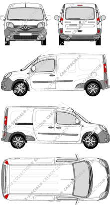 Renault Kangoo Rapid, Rapid Maxi, fourgon, Heck verglast, Rear Flap, 1 Sliding Door (2013)