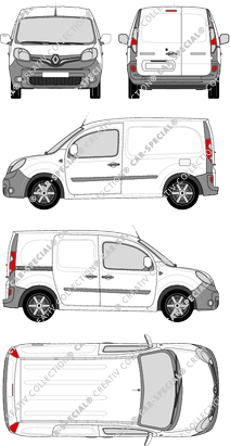 Renault Kangoo Rapid Z.E., Rapid, fourgon, Rear Wing Doors, 1 Sliding Door (2013)