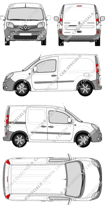 Renault Kangoo Rapid Z.E., Rapid, Kastenwagen, Rear Flap, 1 Sliding Door (2013)