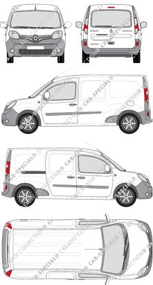 Renault Kangoo Rapid Z.E., Rapid Maxi, fourgon, Heck verglast, Rear Flap, 1 Sliding Door (2013)