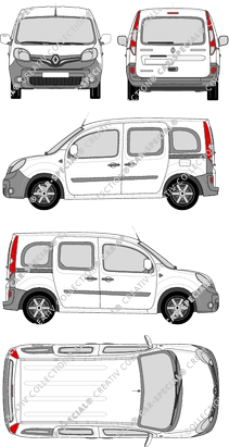 Renault Kangoo Z.E., furgón, Rear Flap, 2 Sliding Doors (2013)