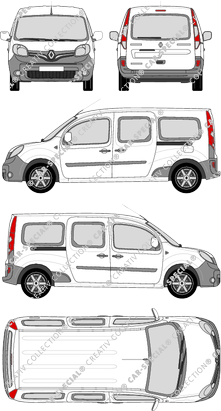 Renault Kangoo Z.E., Maxi, fourgon, Rear Flap, 2 Sliding Doors (2013)