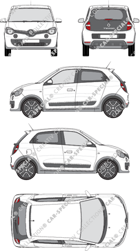 Renault Twingo Kombilimousine, 2014–2019 (Rena_542)