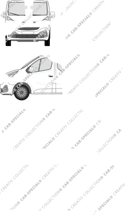 Renault Trafic, camionnette, L2H1, Rear Wing Doors, 2 Sliding Doors (2014)
