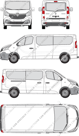 Renault Trafic camionnette, 2014–2019 (Rena_585)