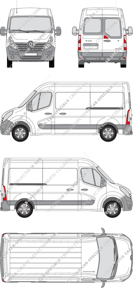 Renault Master van/transporter, 2014–2019 (Rena_596)