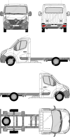 Renault Master Chassis for superstructures, 2014–2019 (Rena_648)