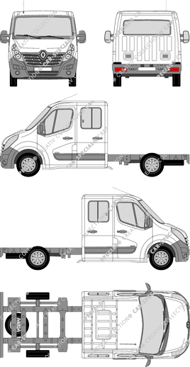 Renault Master Chassis for superstructures, 2014–2019 (Rena_652)