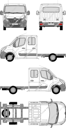 Renault Master Fahrgestell für Aufbauten, 2014–2019 (Rena_652)