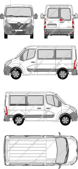 Renault Master, Kleinbus, L1H1, 1 Sliding Door (2014)