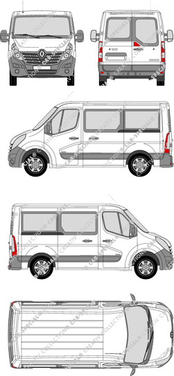 Renault Master, minibus, L1H1, 2 Sliding Doors (2014)