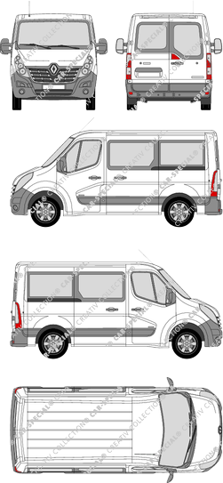 Renault Master, Kleinbus, L1H1, 2 Sliding Doors (2014)