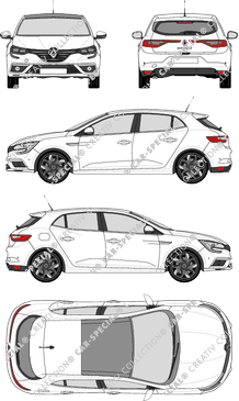 Renault Mégane Kombilimousine, 2016–2020 (Rena_687)