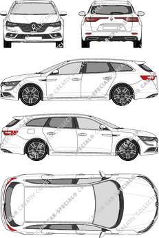 Renault Talisman Grandtour break, 2016–2022 (Rena_688)