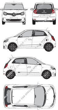 Renault Twingo Hatchback, current (since 2019) (Rena_702)