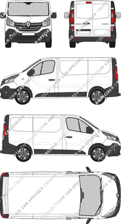 Renault Trafic, Kastenwagen, L1H1, Rear Wing Doors (2019)