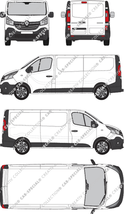 Renault Trafic, fourgon, L2H1, Rear Wing Doors (2019)