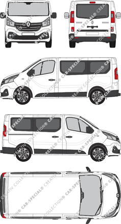 Renault Trafic, minibus, L1H1, Rear Flap, 1 Sliding Door (2019)