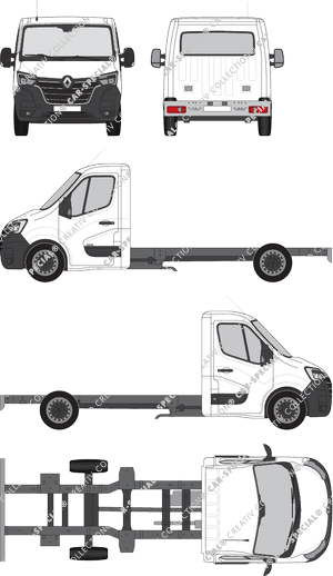 Renault Master Chassis for superstructures, 2019–2024 (Rena_849)