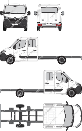 Renault Master, Fahrgestell für Aufbauten, L4H1, Doppelkabine (2019)