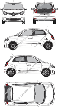 Renault Twingo Hatchback, current (since 2020) (Rena_877)