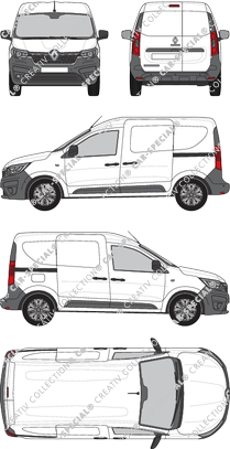 Renault Express Van, van/transporter, Rear Wing Doors, 2 Sliding Doors (2021)